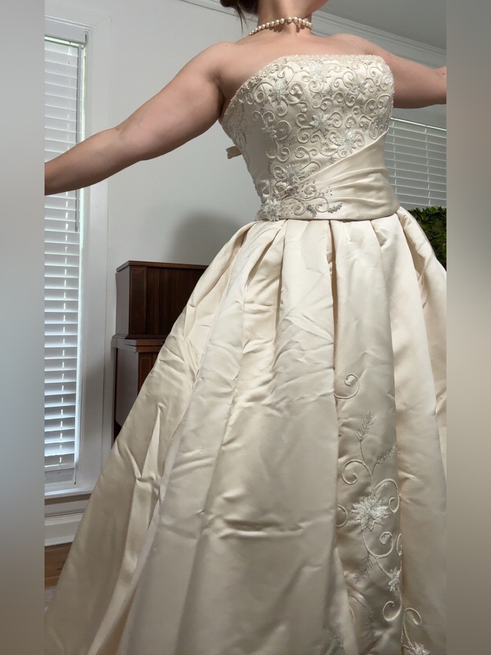 Maggie Sottero Haute Couture Champagne Bridal gown - Picture 1 of 10